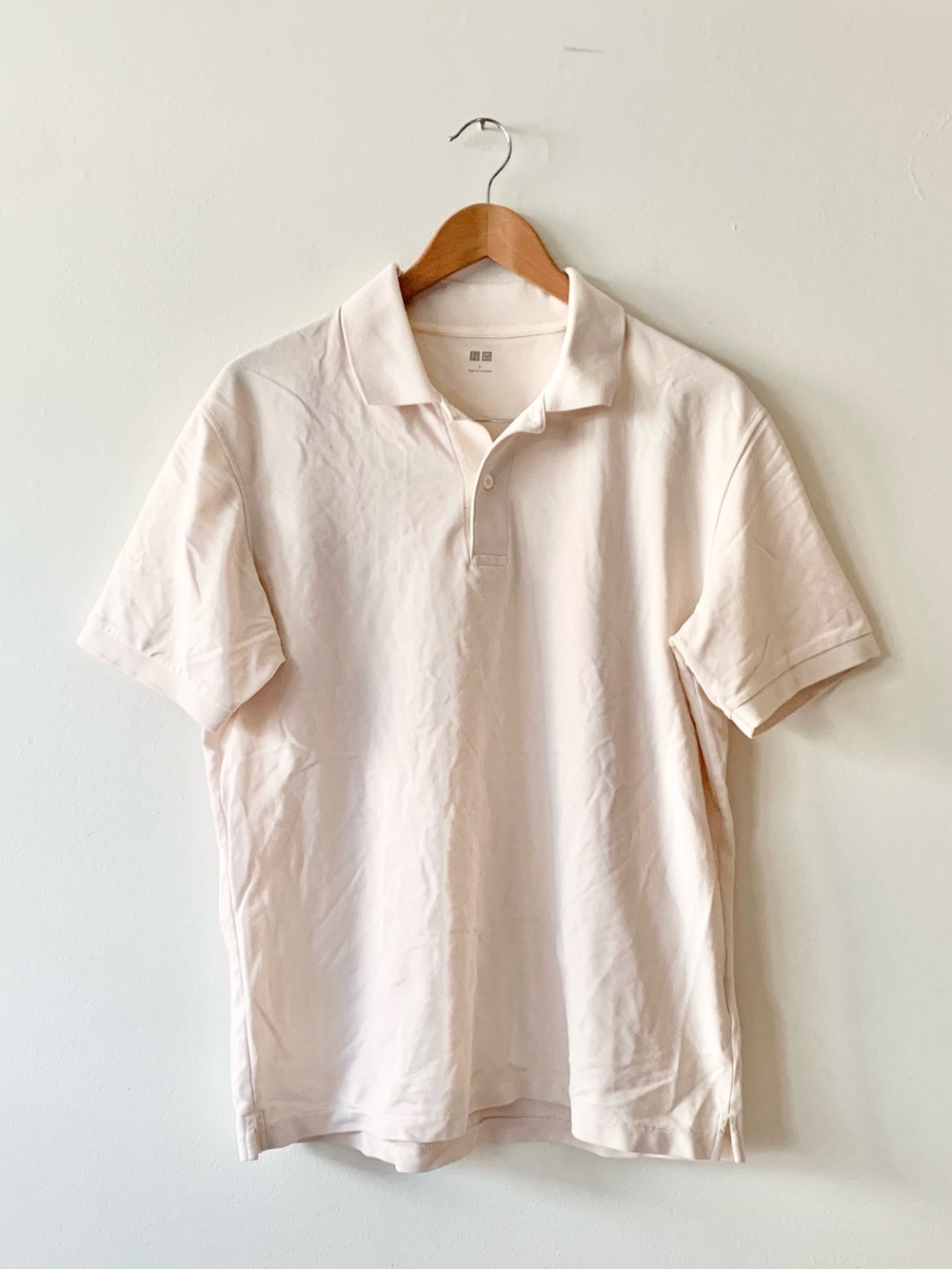 NEW Uniqlo Men's Light Cream Polo Shirt